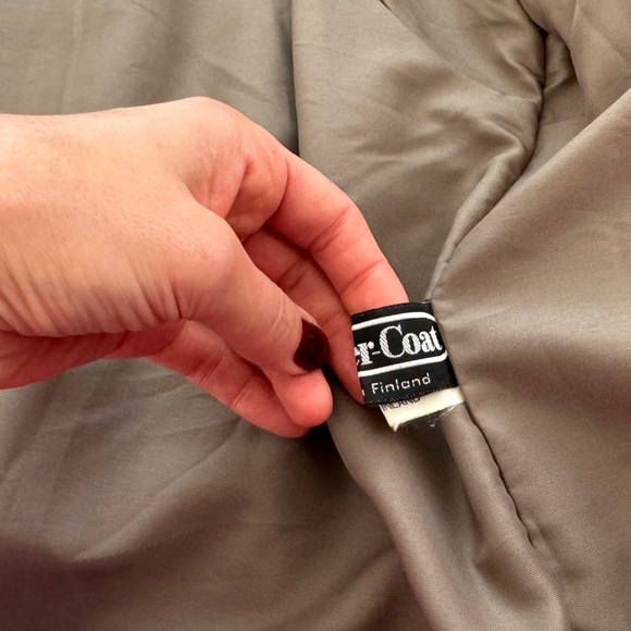 Vintage handmade grey herringbone wool winter coat - size 44/50 - Picture 10 of 15